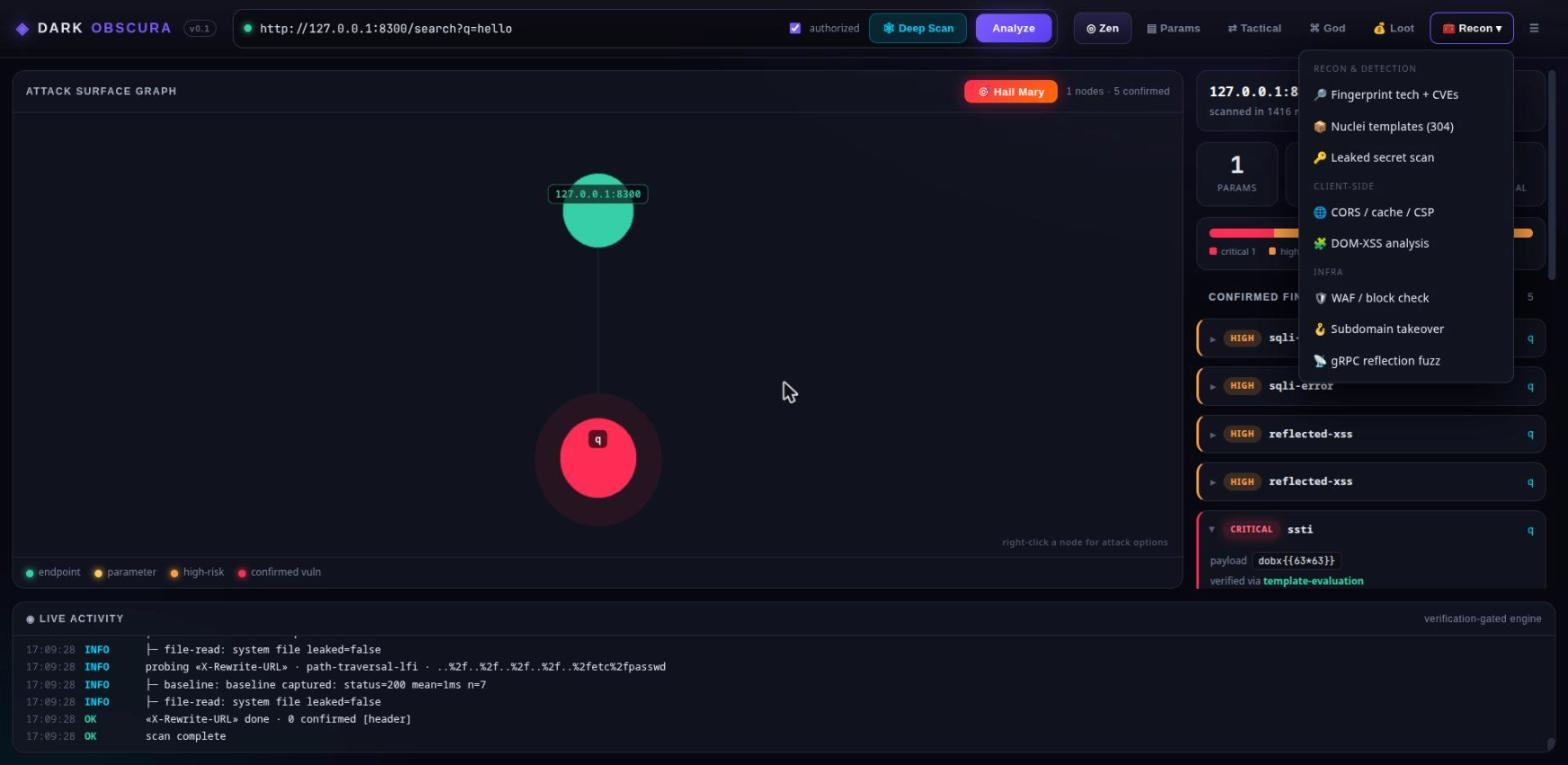 Recon menu