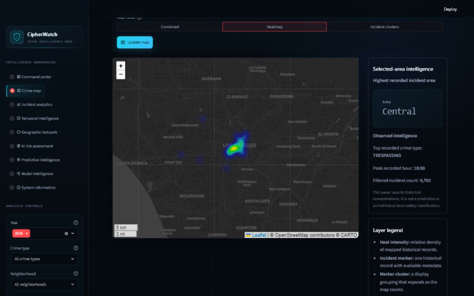 CipherWatch Crime Map