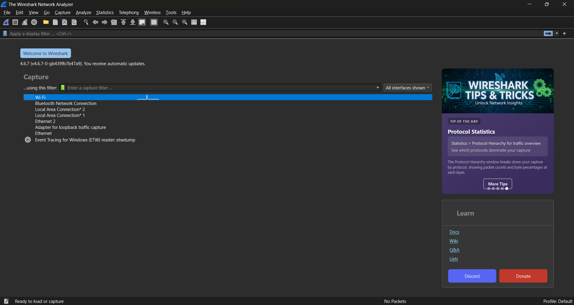 01 Wireshark Wi-Fi 接口