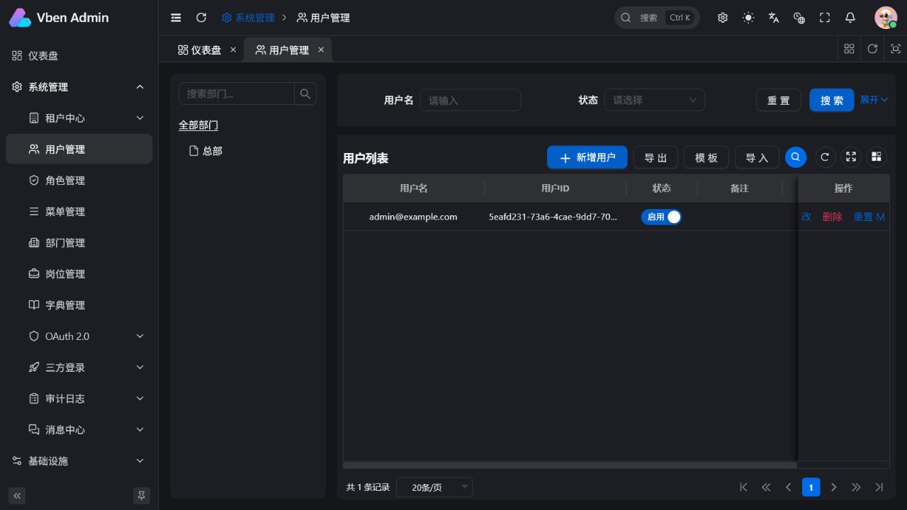 用户管理