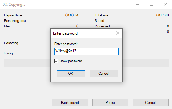 Wrong password