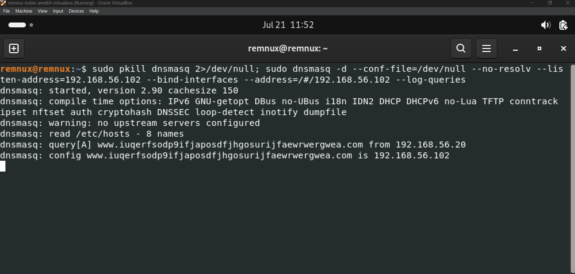 Run A dnsmasq
