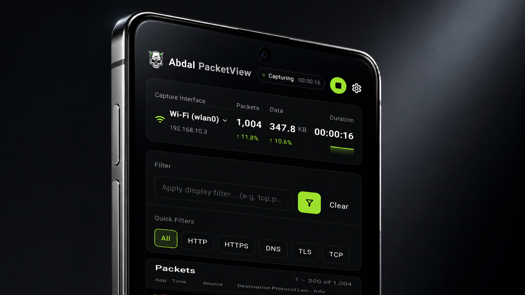 Abdal PacketView screenshot