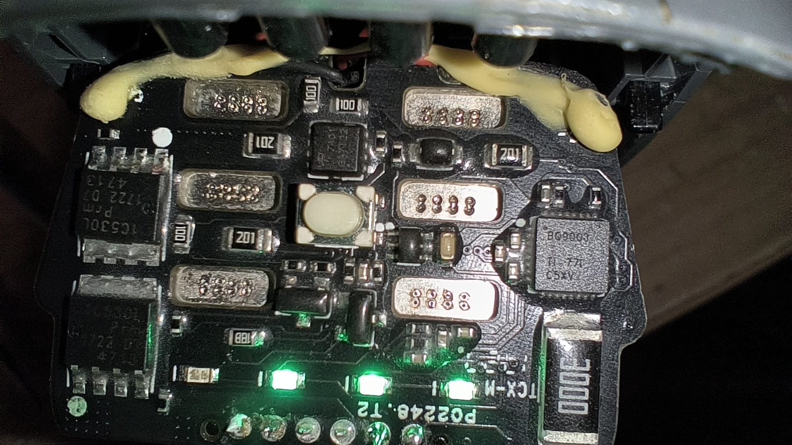 Original DJI Spark battery, disassembled for reverse engineering