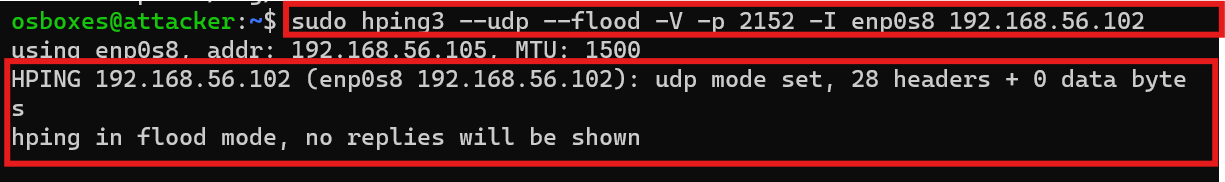 UDP flood attack