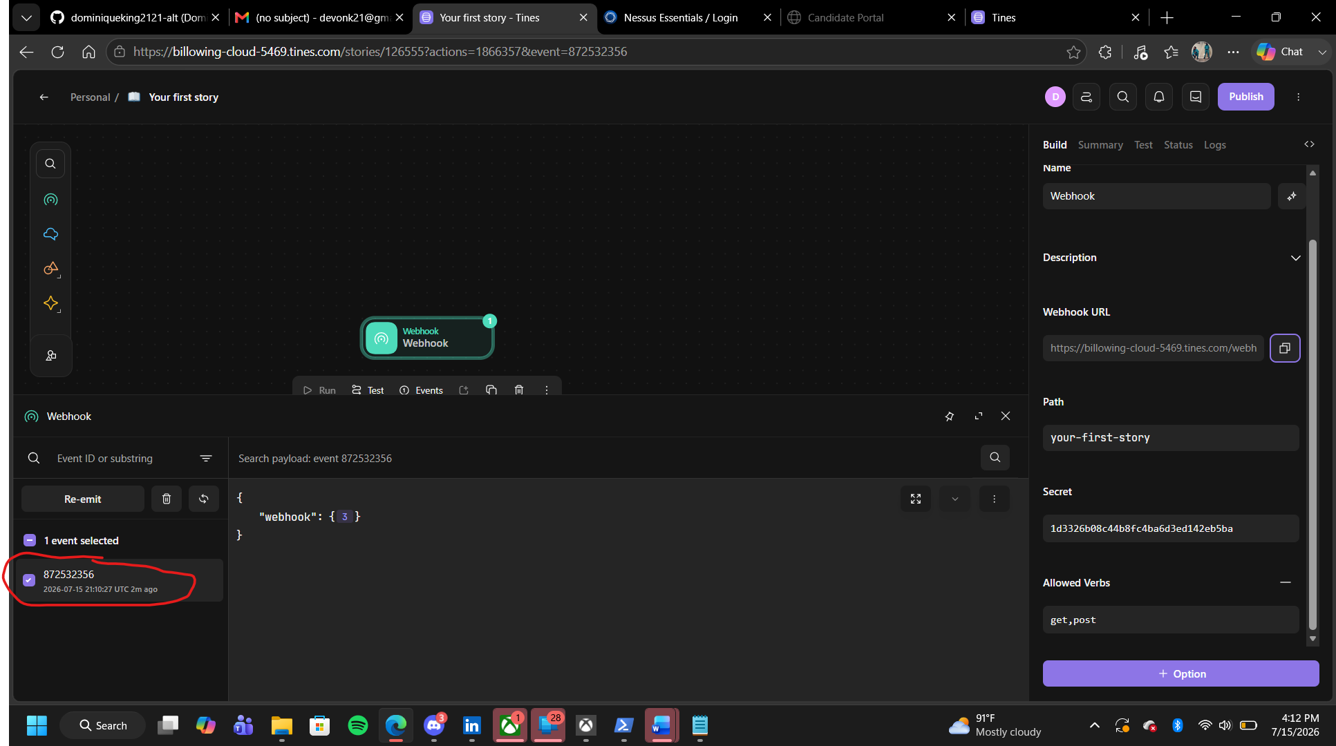 解析后的 Webhook Payload