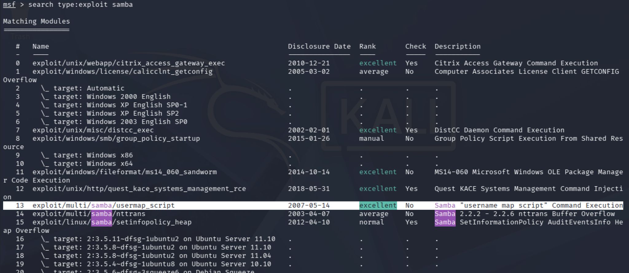 CVE-2007-2447 记录:通过 Samba 中的 username map script 实现 RCE