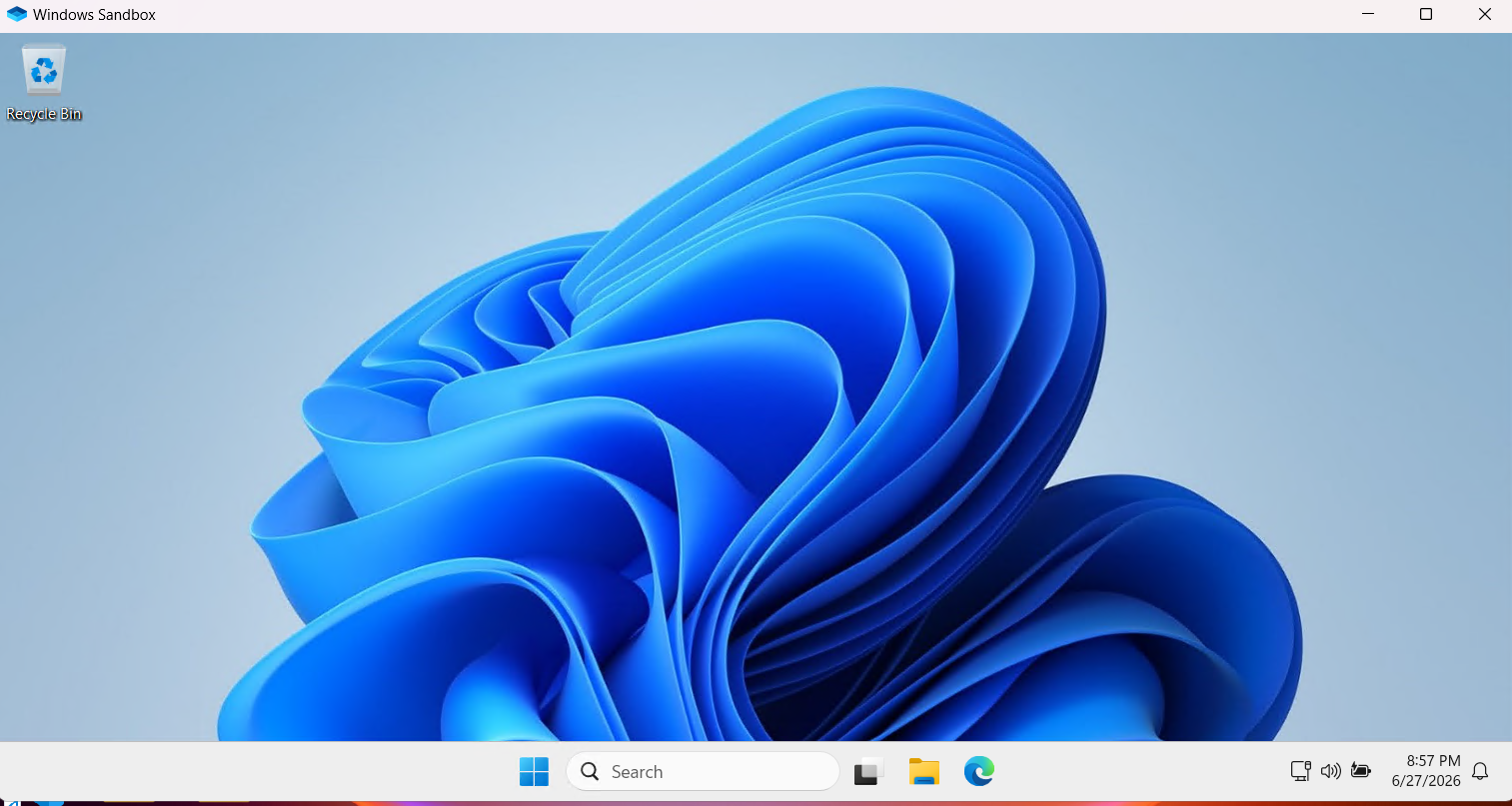 Windows Sandbox 已启动