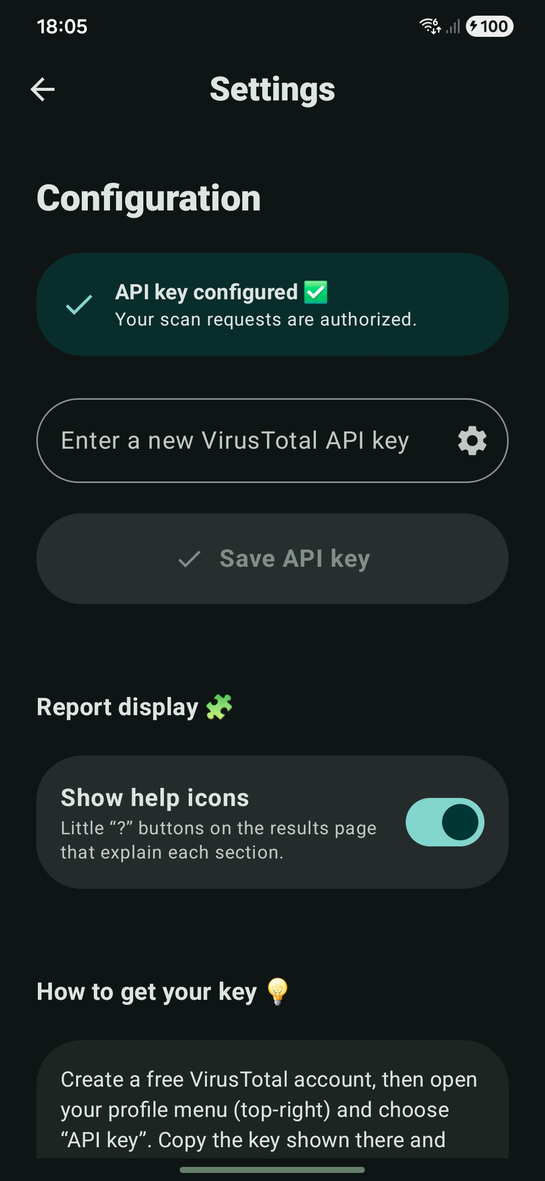 Settings Screen