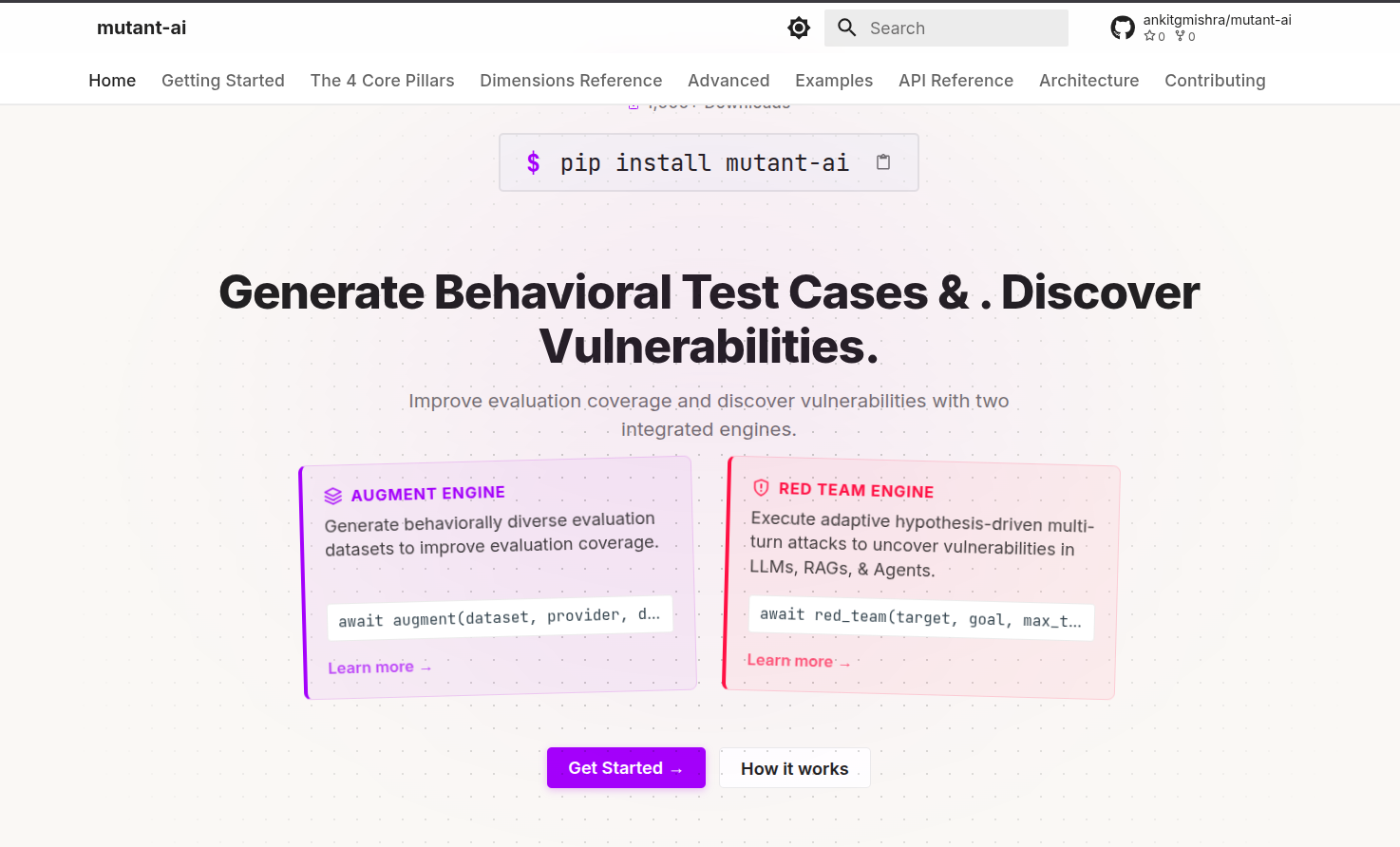 Mutant AI Landing Page