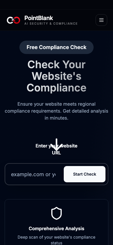 PointBlank compliance check on mobile