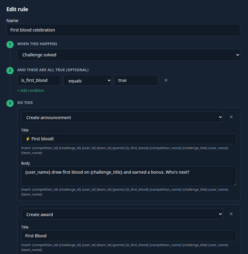 Automation builder