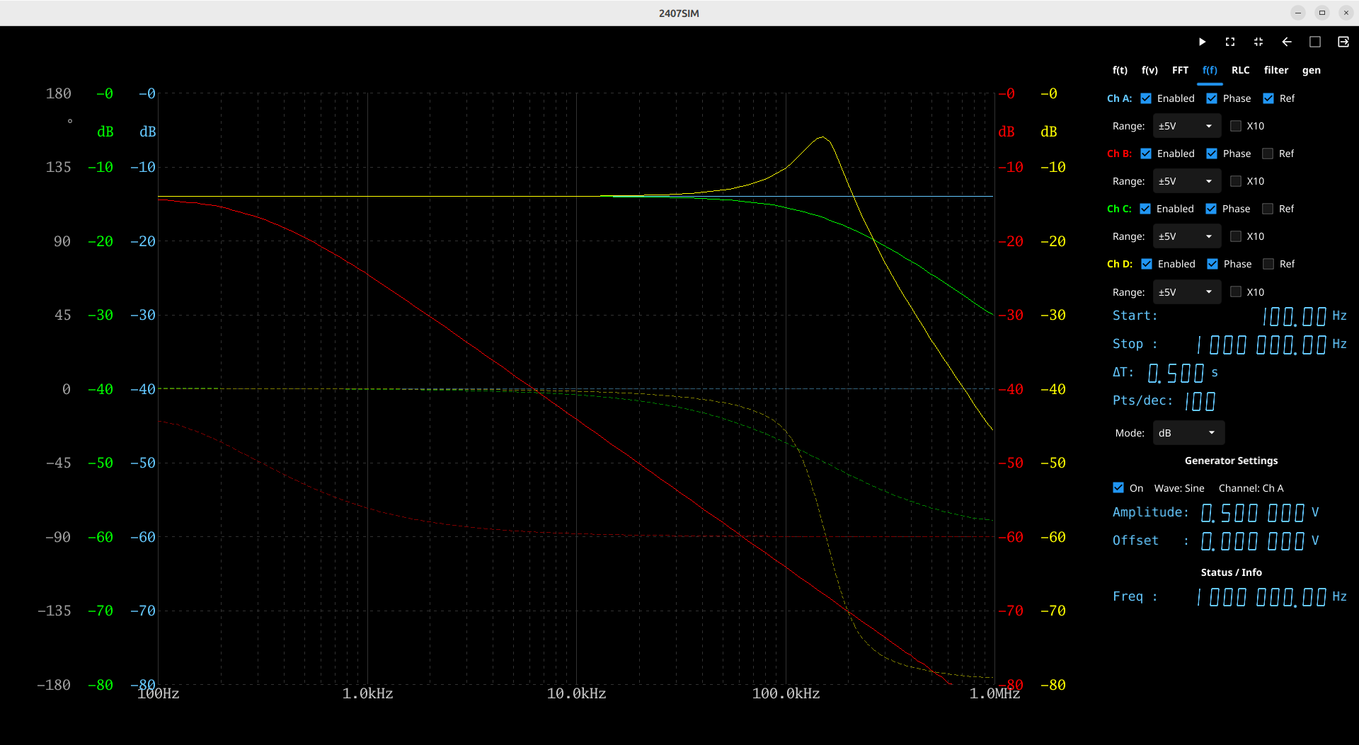 Bode plot Screenshot