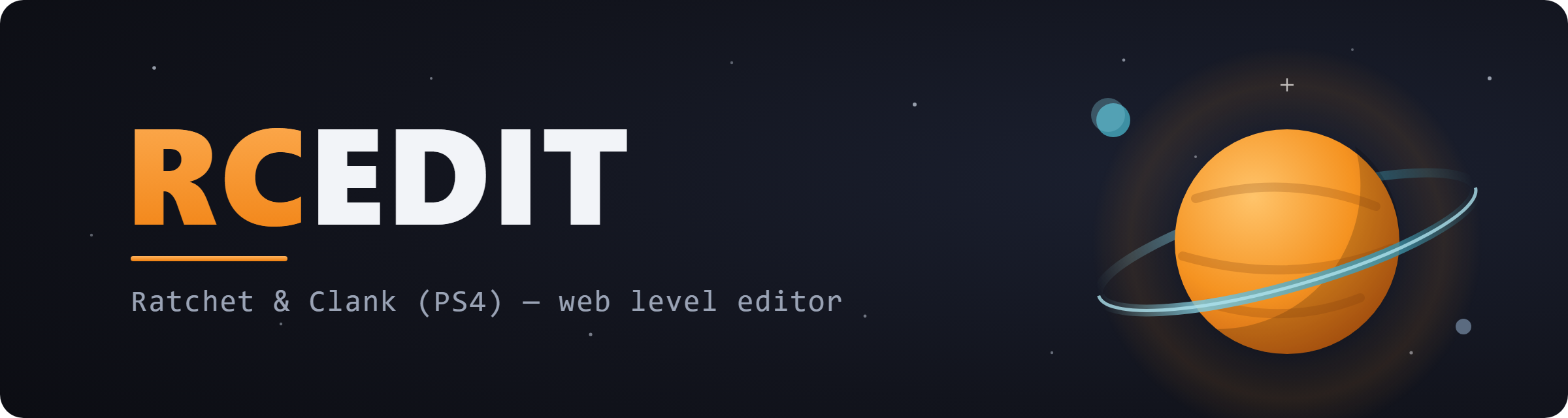 RCEdit — Ratchet & Clank (PS4) Web Level Editor