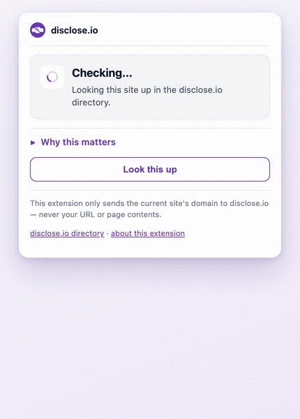 Walkthrough: the popup across Level 5, safe harbor, VDP, and not-listed states