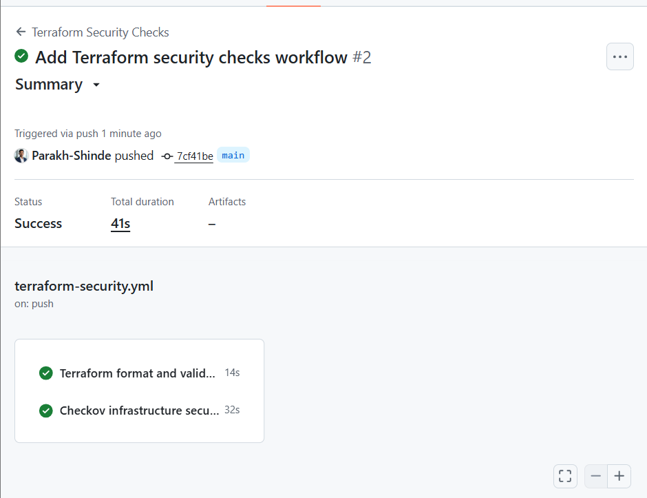 Terraform security checks passed