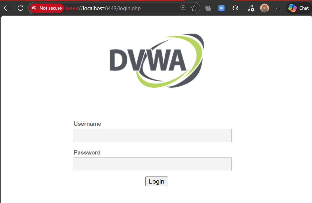 dvwa over https