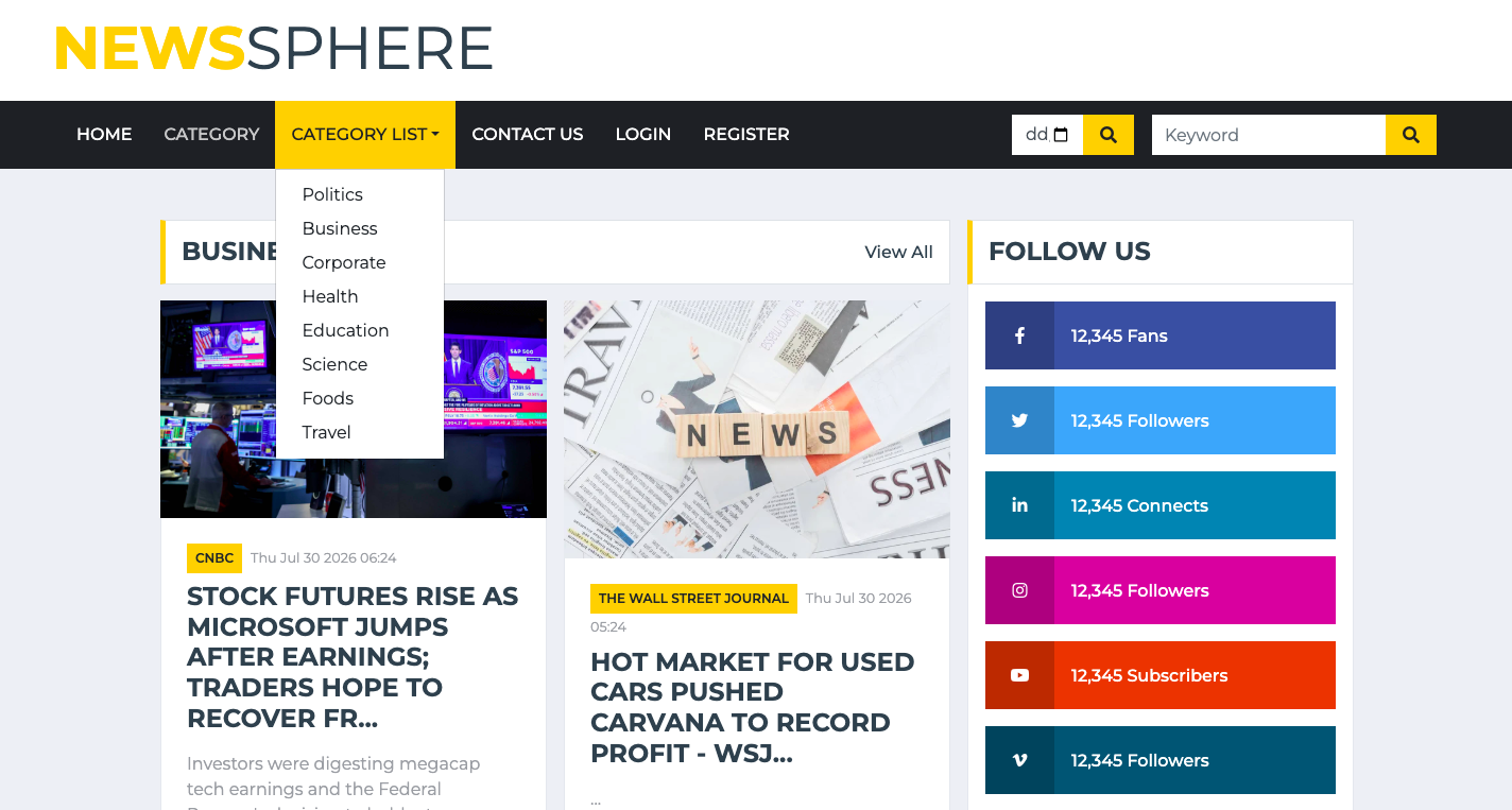 NewsSphere 应用程序