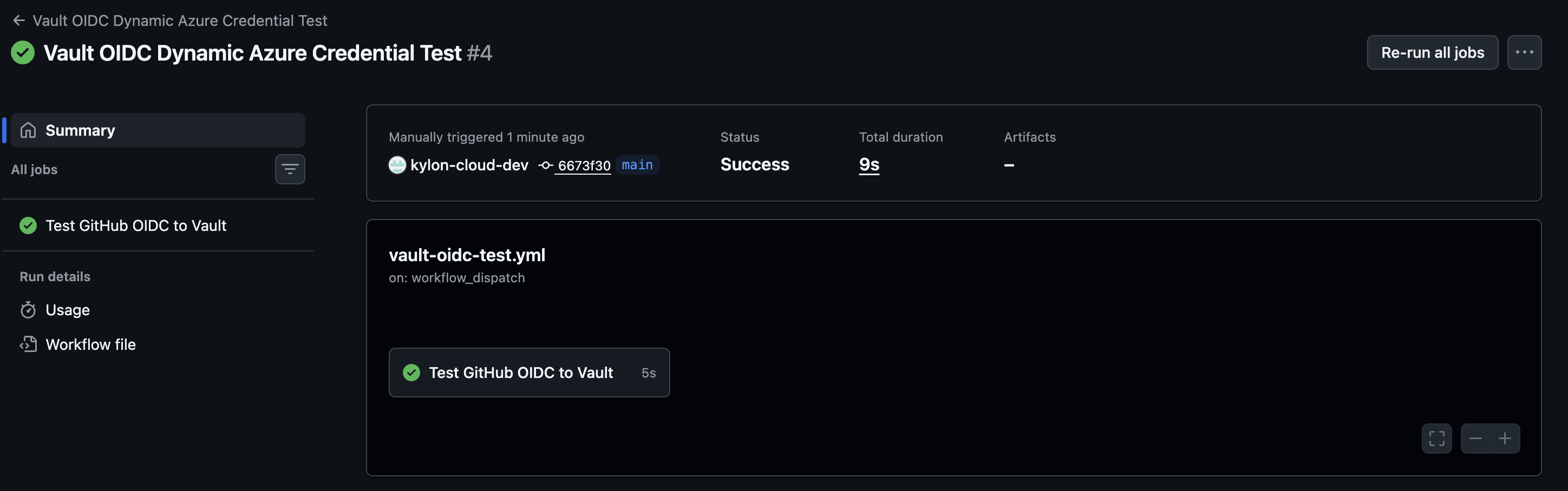 GitHub Actions Vault OIDC 成功