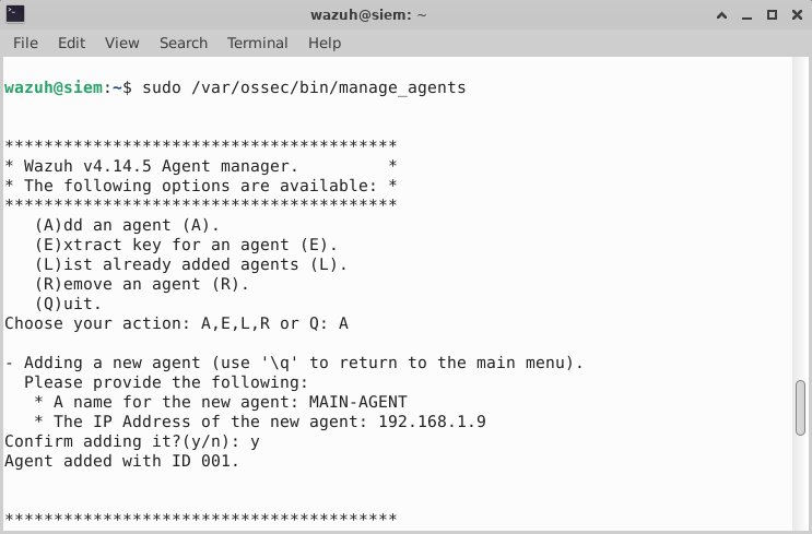 Adding Agent