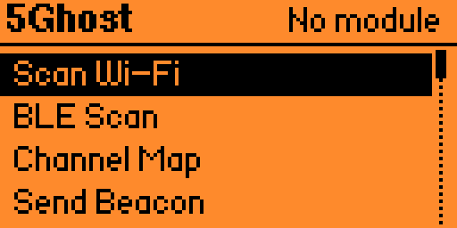 Home menu — firmware status + tools