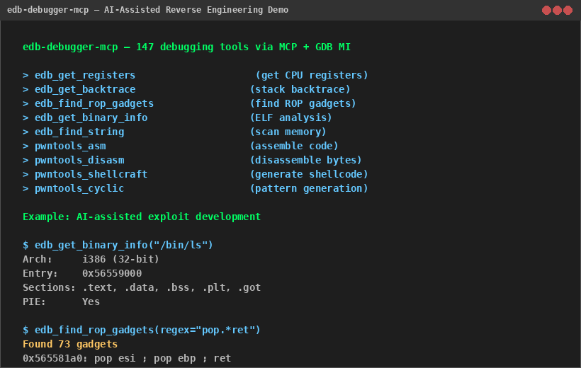 EDB Debugger MCP 演示