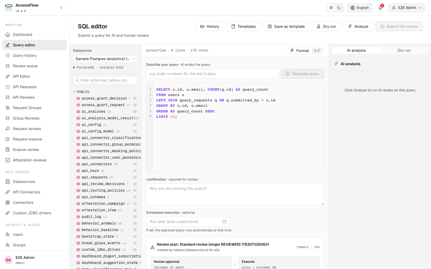 SQL editor