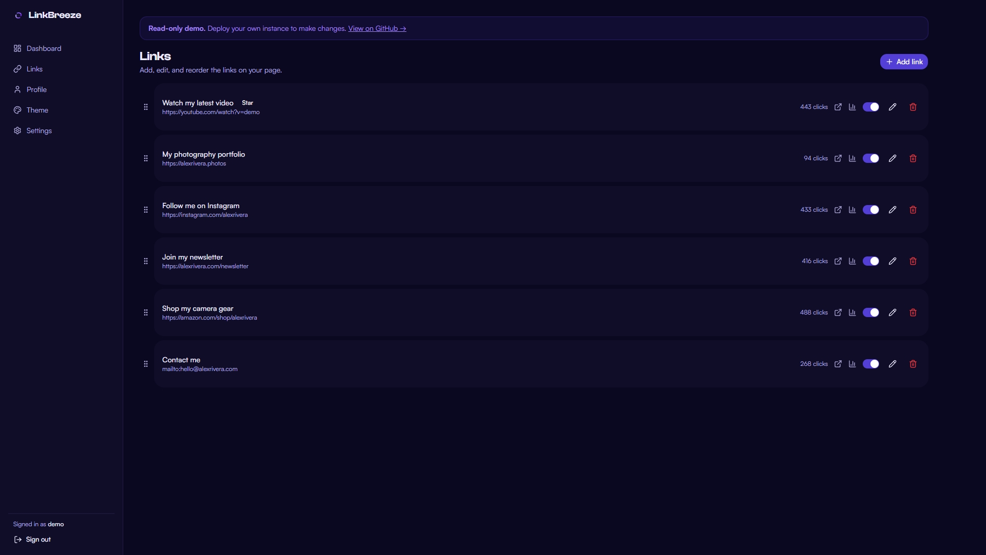 Links Page