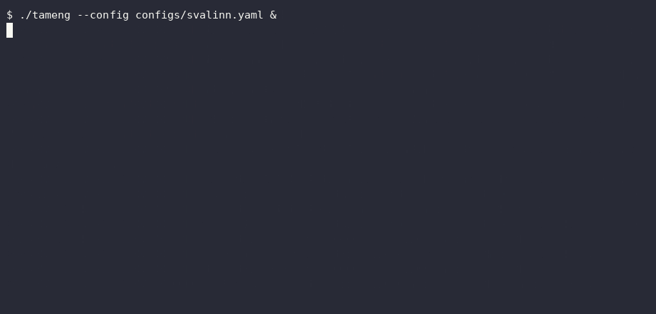 Tameng starting up and blocking a SQLi+XSS attack live