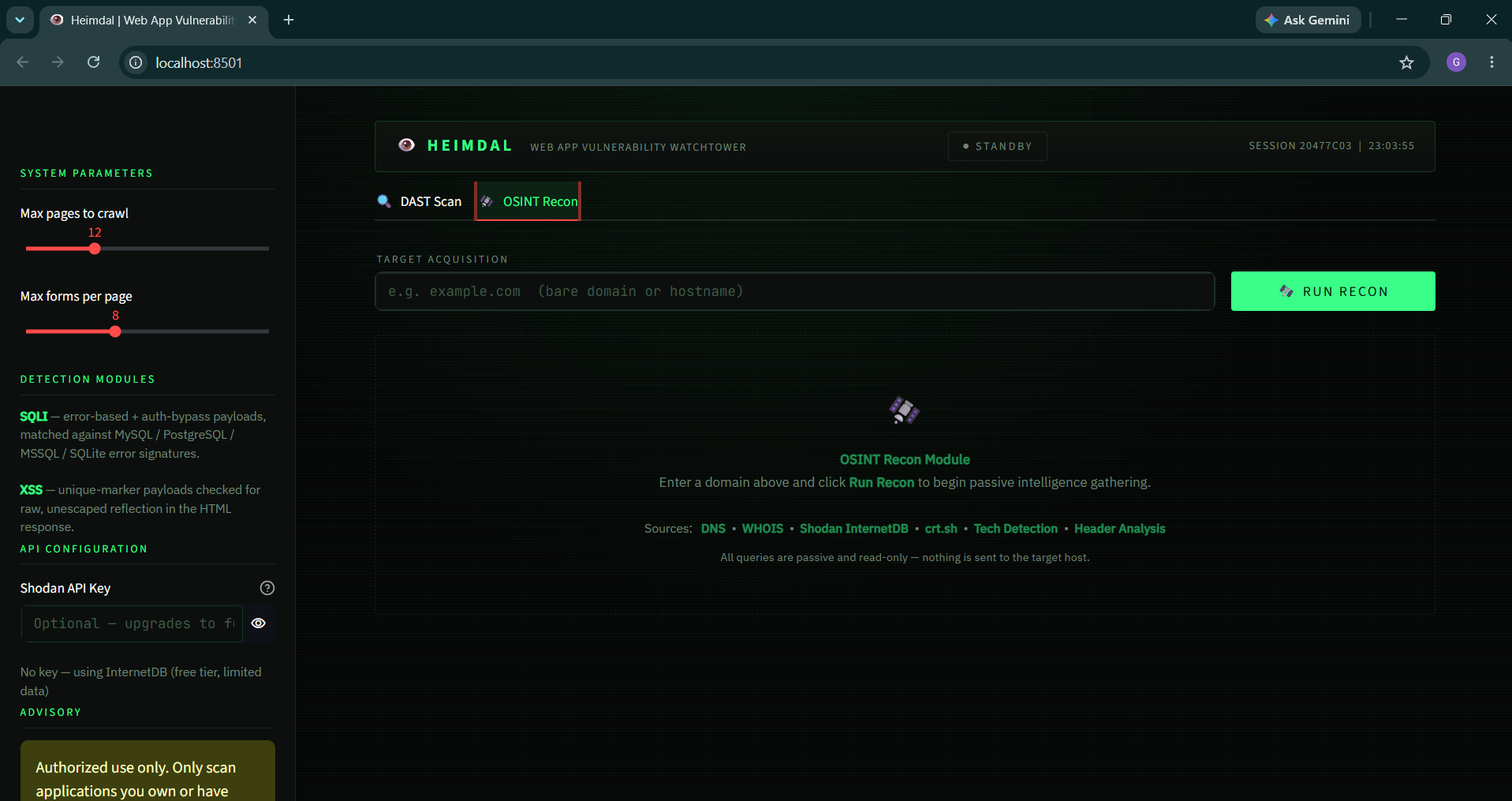 OSINT Recon Tab
