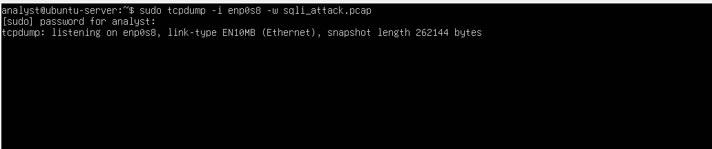 tcpdump 数据包捕获 Sqli