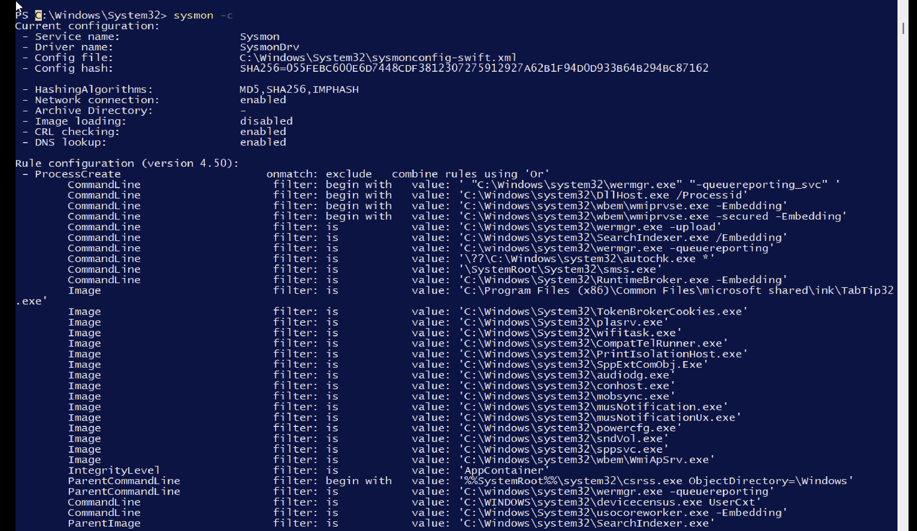 Sysmon 网络连接日志记录已启用