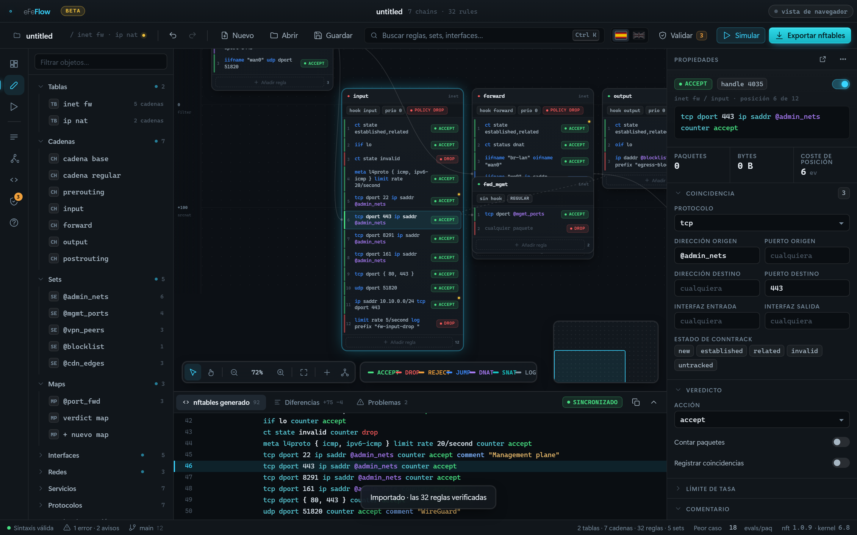 The rule editor