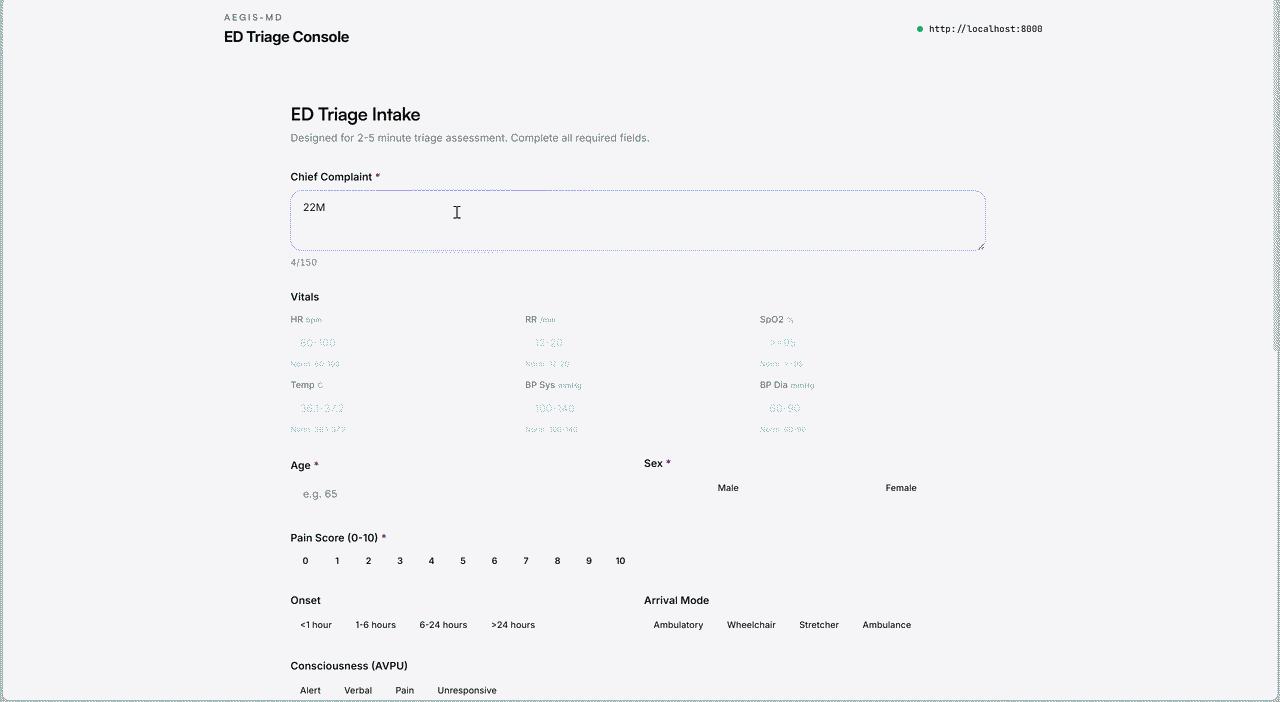 Aegis-MD Demo — vision risk stratification