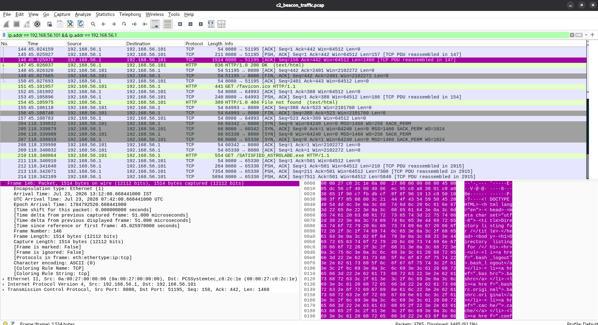 Wireshark 投递捕获
