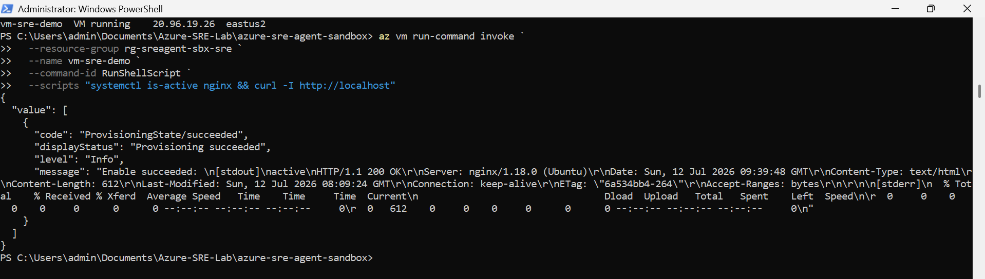 PowerShell Nginx 状态