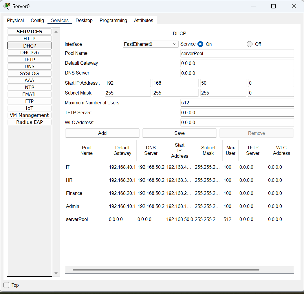 DHCP 配置