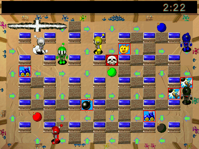 Six computer players fighting through one round