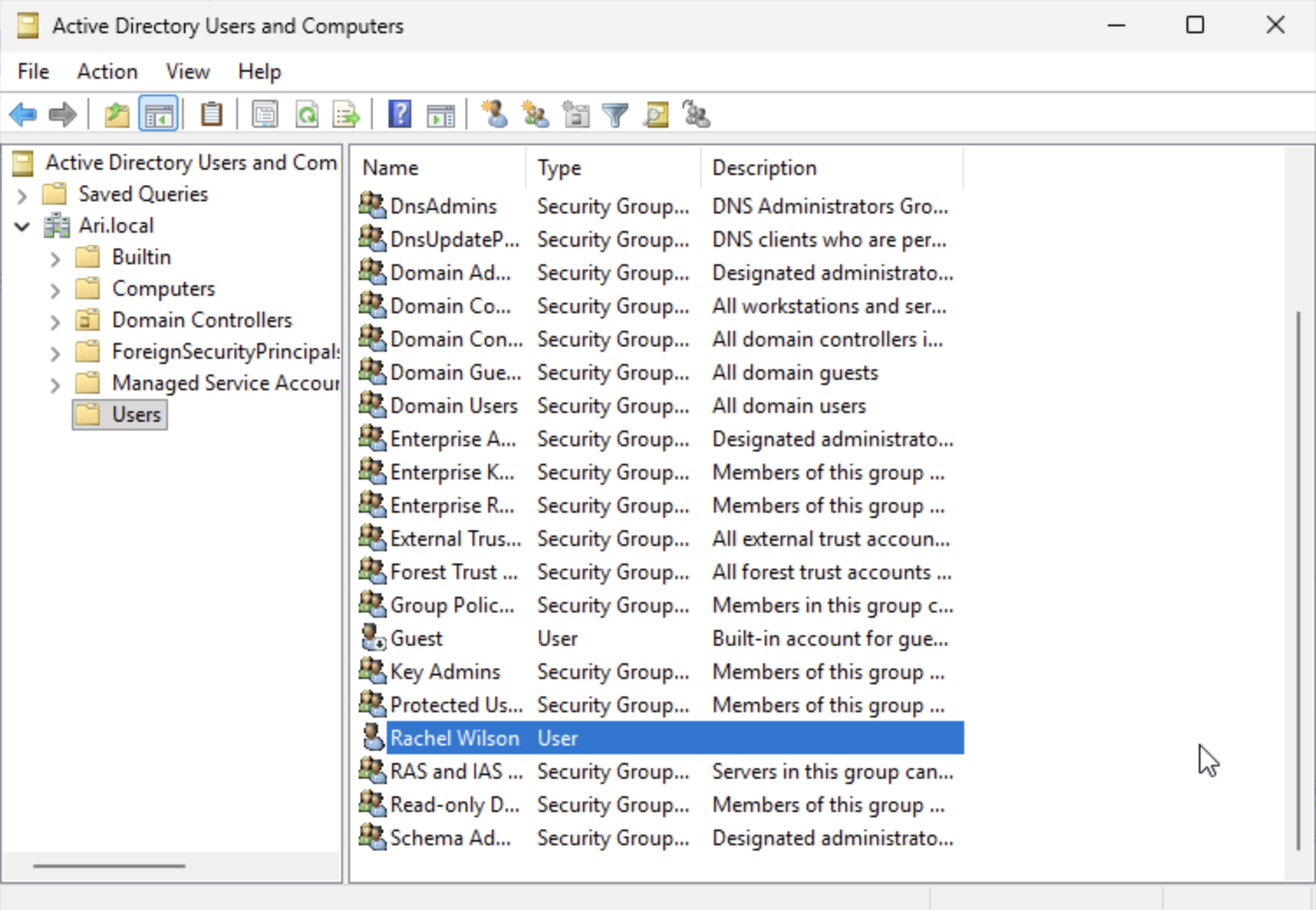 Active Directory Users and Computen