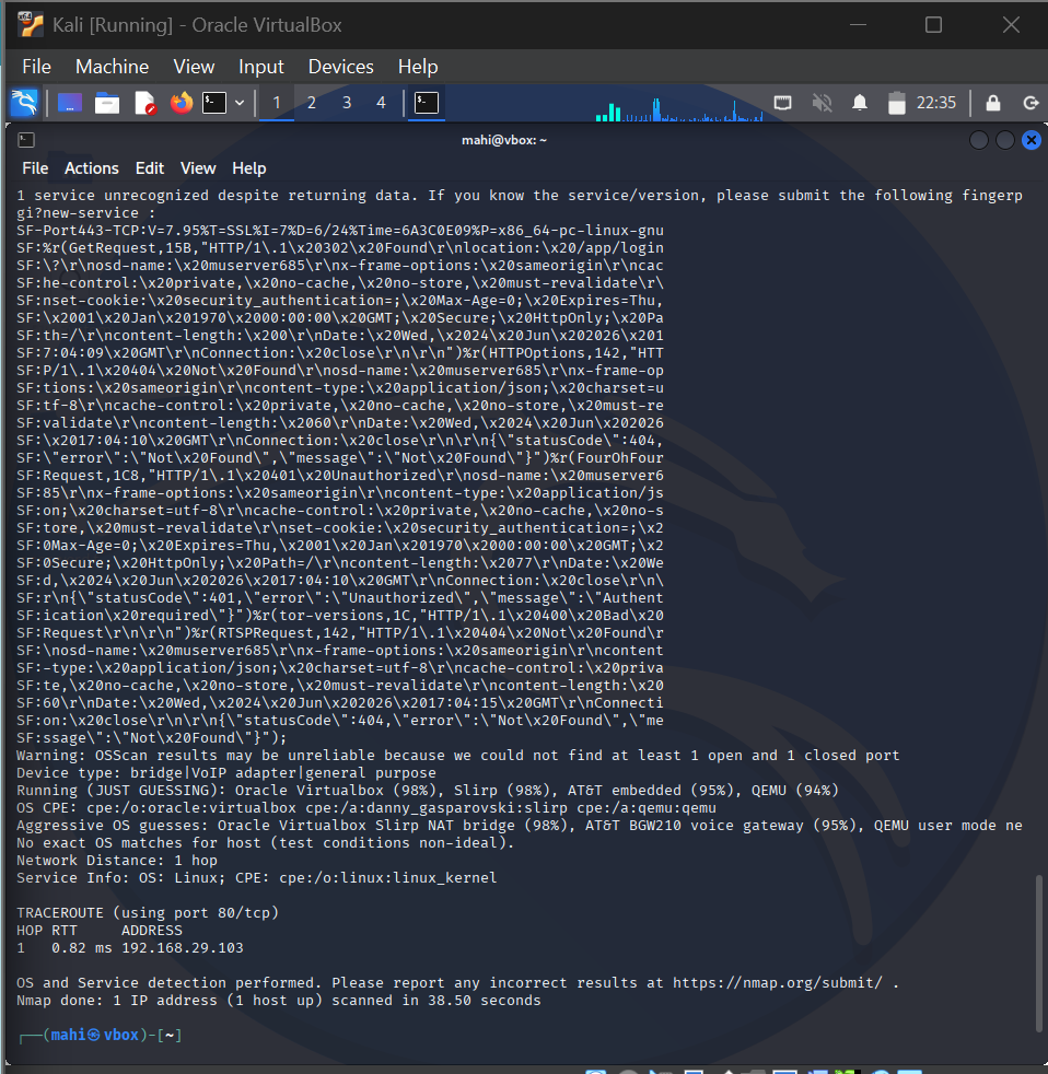 Nmap 扫描详情