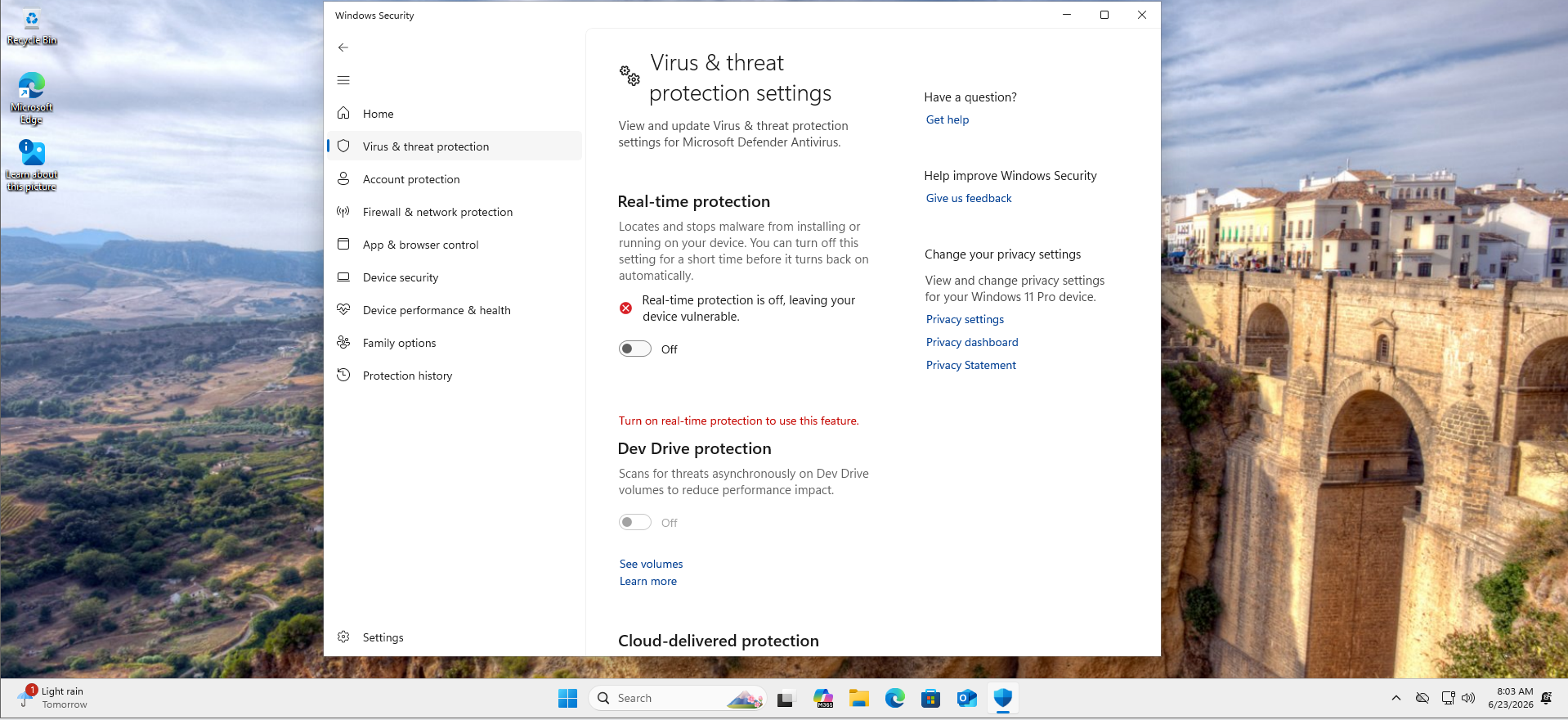 Microsoft Defender 设置