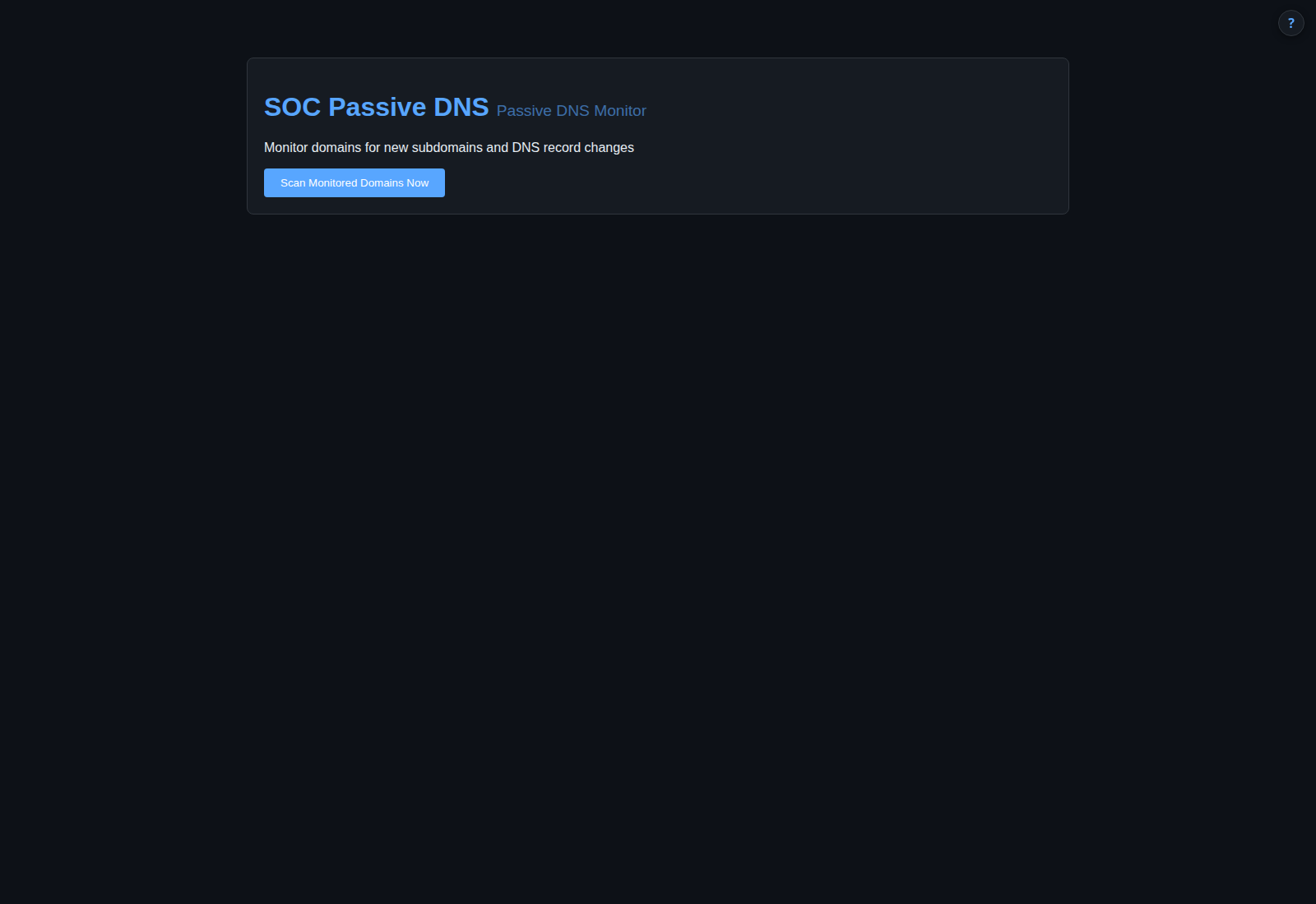 soc-passive-dns dashboard screenshot