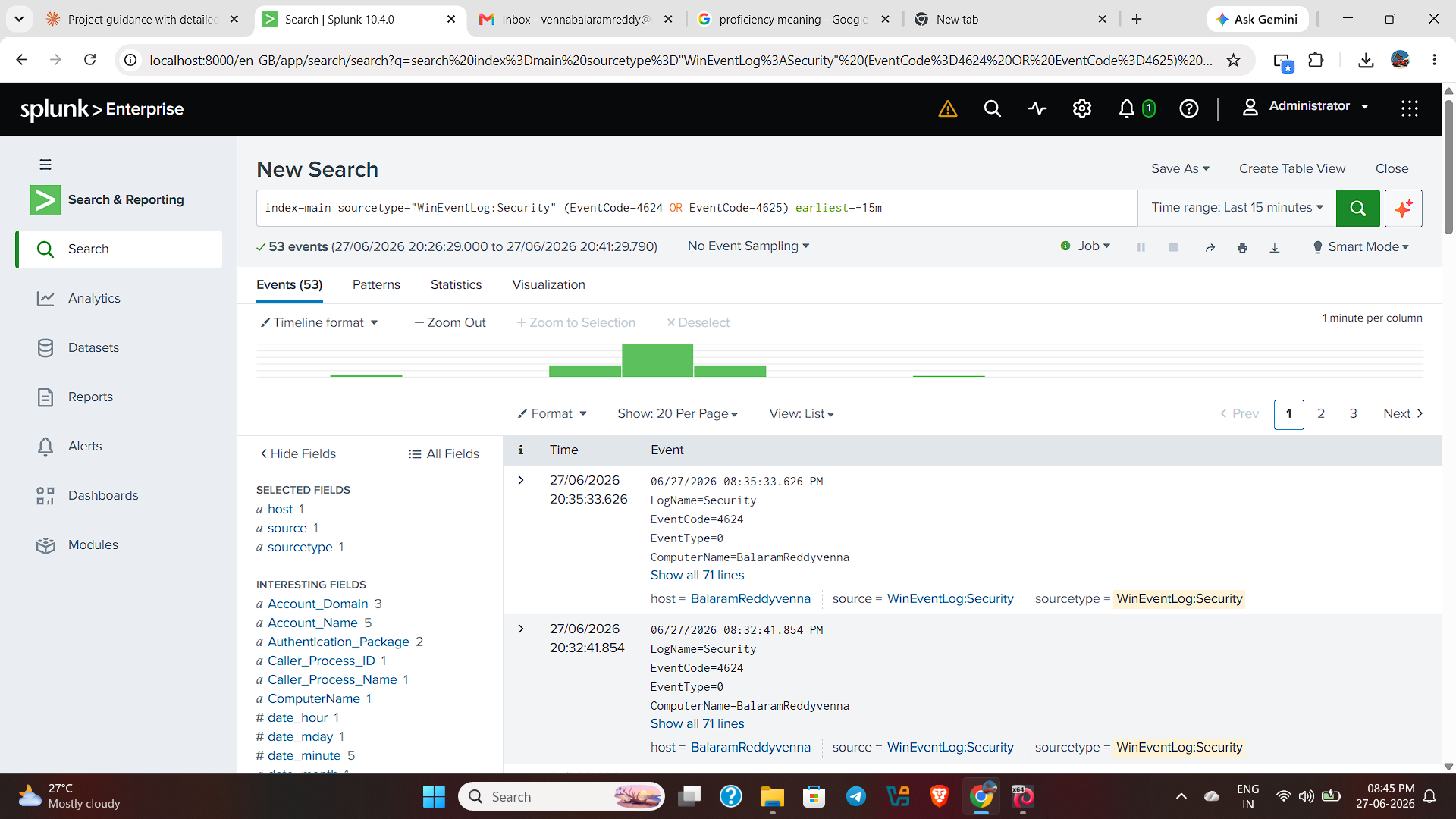 Splunk 检测