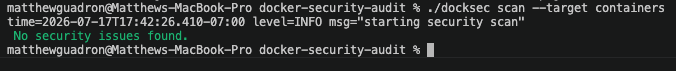 Normal container scan