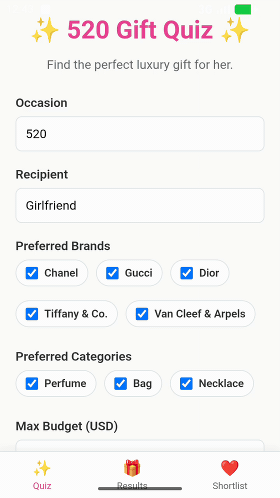 Gift Picker demo