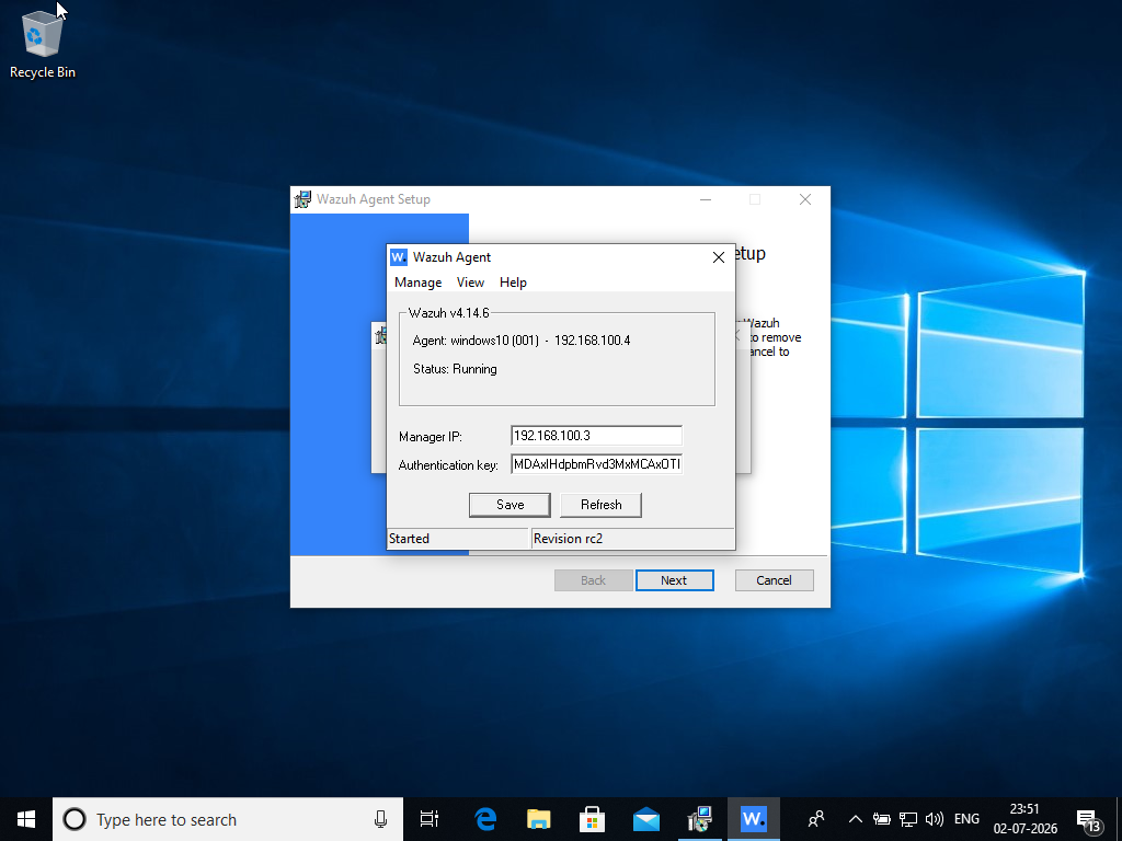 Wazuh 代理在 Windows 上运行