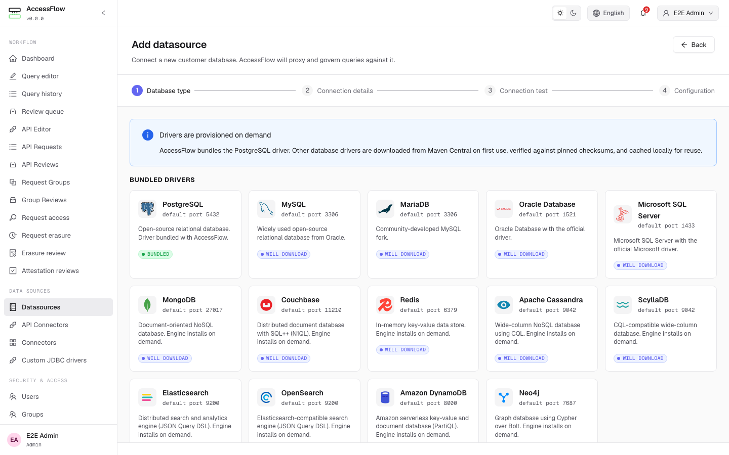 Configure a governed datasource