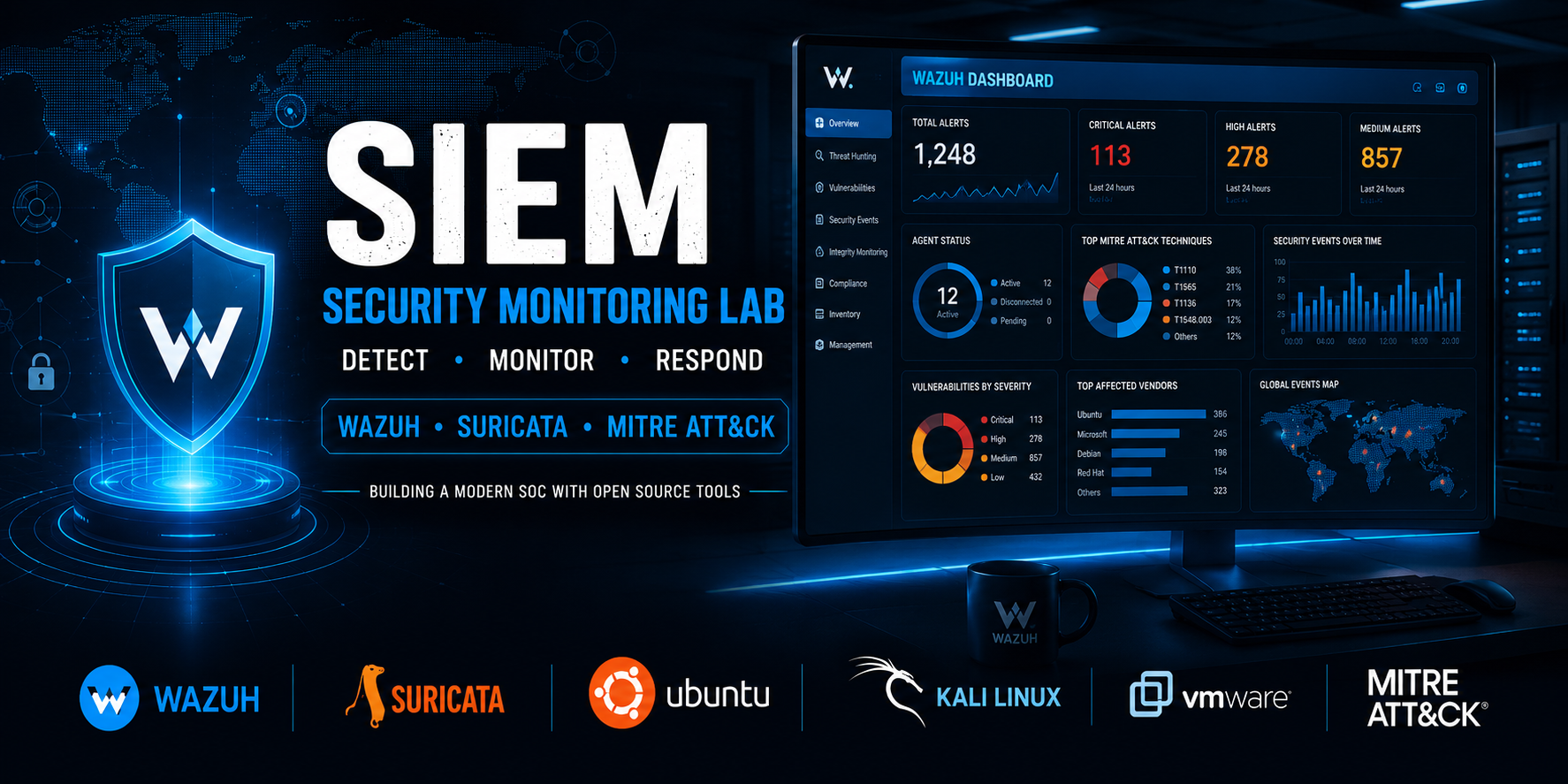 SIEM Security Monitoring Lab Banner